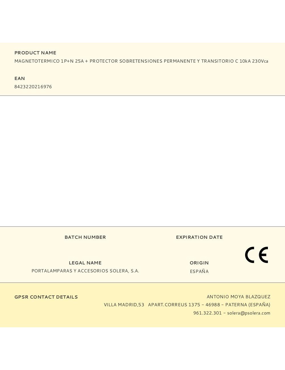 Magnetotermico 1p+n 25a + protector sobretensiones permanente y transitorio c 10ka 230vca