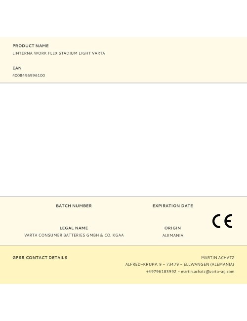 Linterna work flex stadium light varta