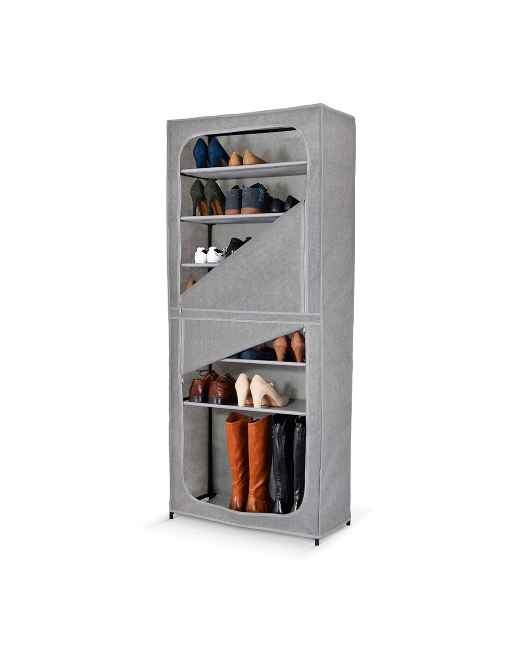 Armario zapatero doble con funda 160 x 68 x 30 cm