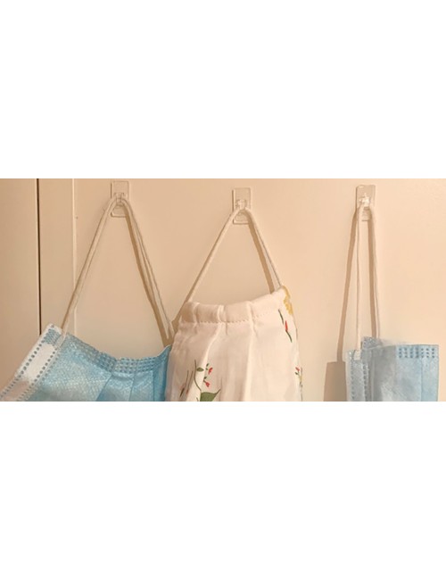 Mini ganchos colgadores adhesivos 3733-8-001 (blister 12 unid.) inofix