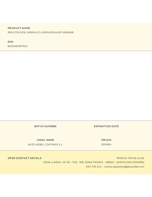 Colorante líquido superconcentrado emultin 50 ml amarillo limón