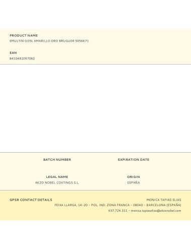 Colorante líquido superconcentrado emultin 50 ml amarillo oro