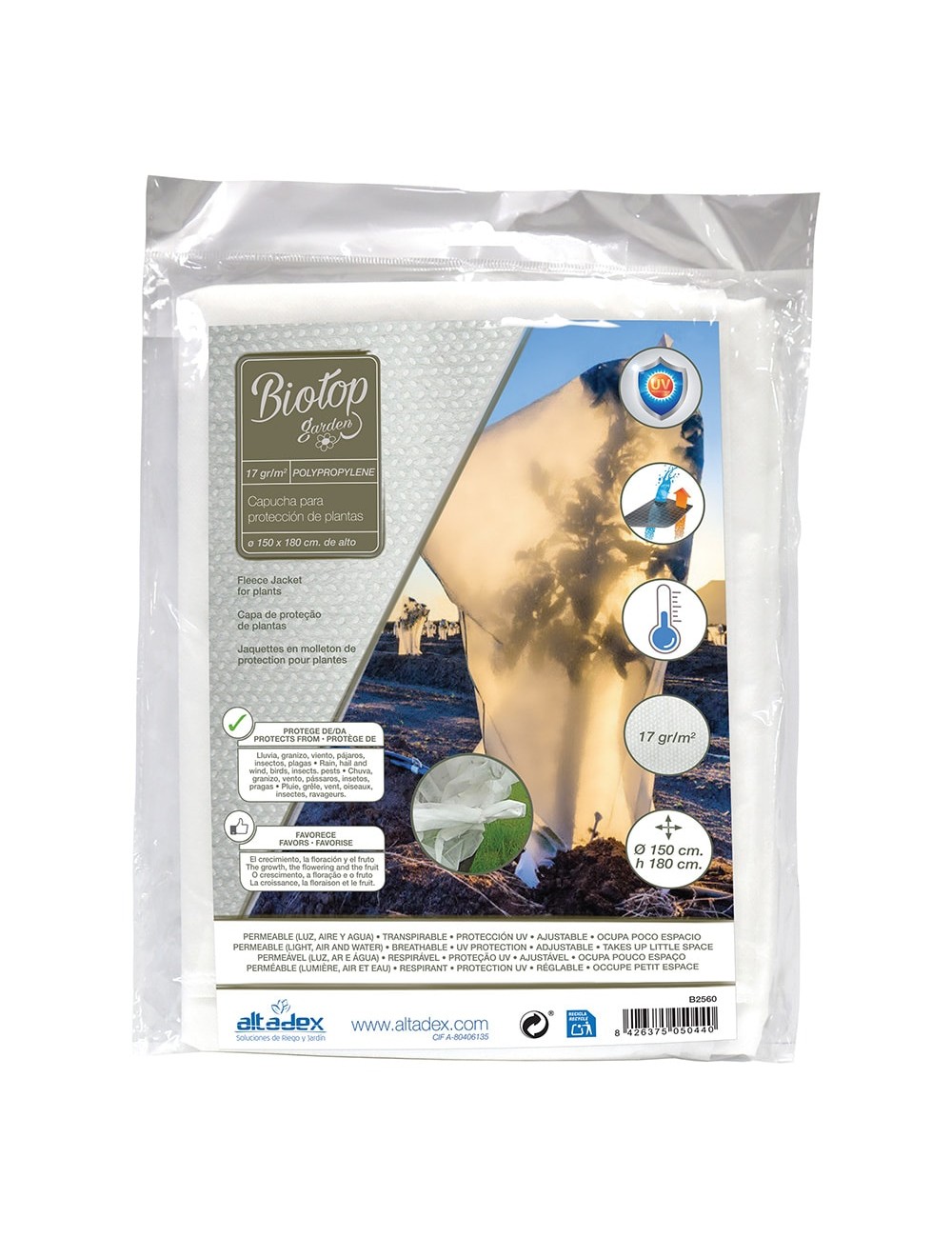 Capuchas de protección de plantas ø1,5 x 1,8 m