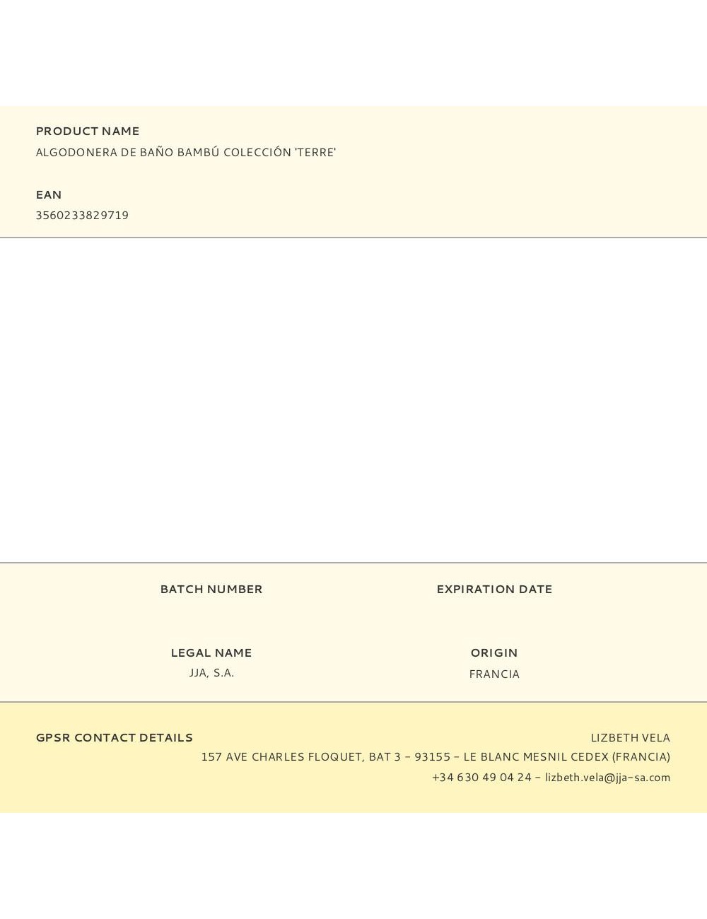 Algodonera de baño bambú colección 'terre'