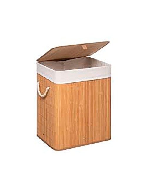 Cesto para ropa de bambú 50 x 41,5 x 30 cm