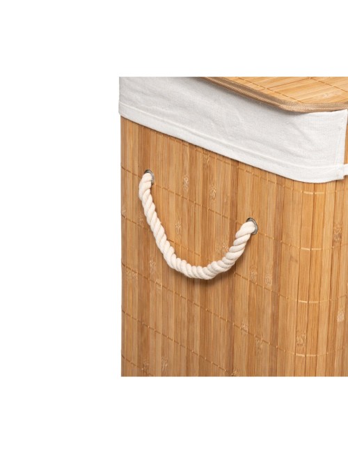 Cesto para ropa de bambú 50 x 41,5 x 30 cm