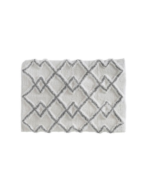 Alfombra de baño etnica gris 50 x 75 cm