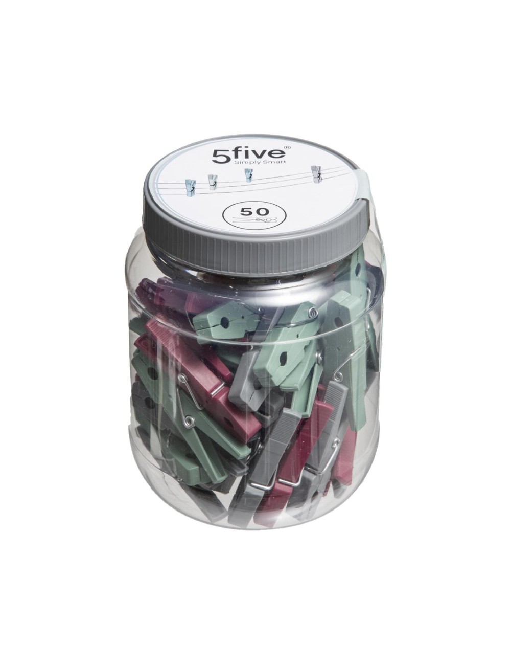 50 pinzas de plástico para la ropa