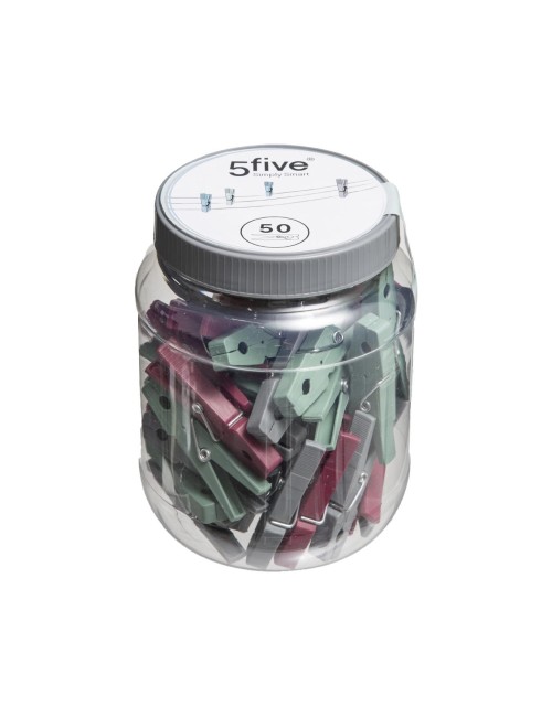 50 pinzas de plástico para la ropa