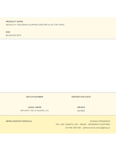 Angulo 4-150x100mm aluminio gris metal (s) 7397 amig
