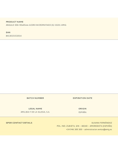 Angulo 306-90x65mm acero bicromatado (s) 15201 amig