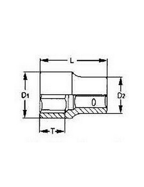 VASO EXTRACTOR HEXAGONAL 3\8"  ST38313 13MM