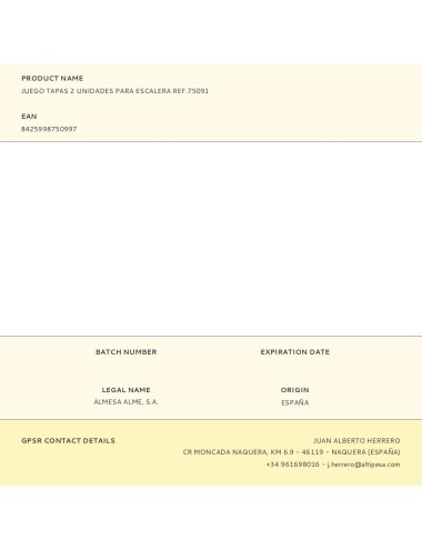 Juego tapas 2 unidades para escalera ref.75091