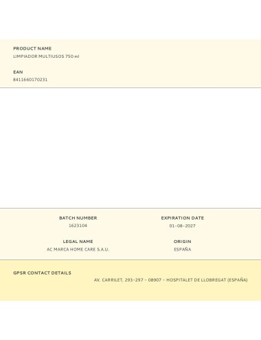 Limpiador multiusos 750 ml