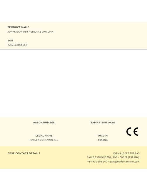 Adaptador usb audio 5.1 logilink