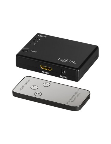 Conmutador hdmi de 3 puertos, 1080p/60hz logilink
