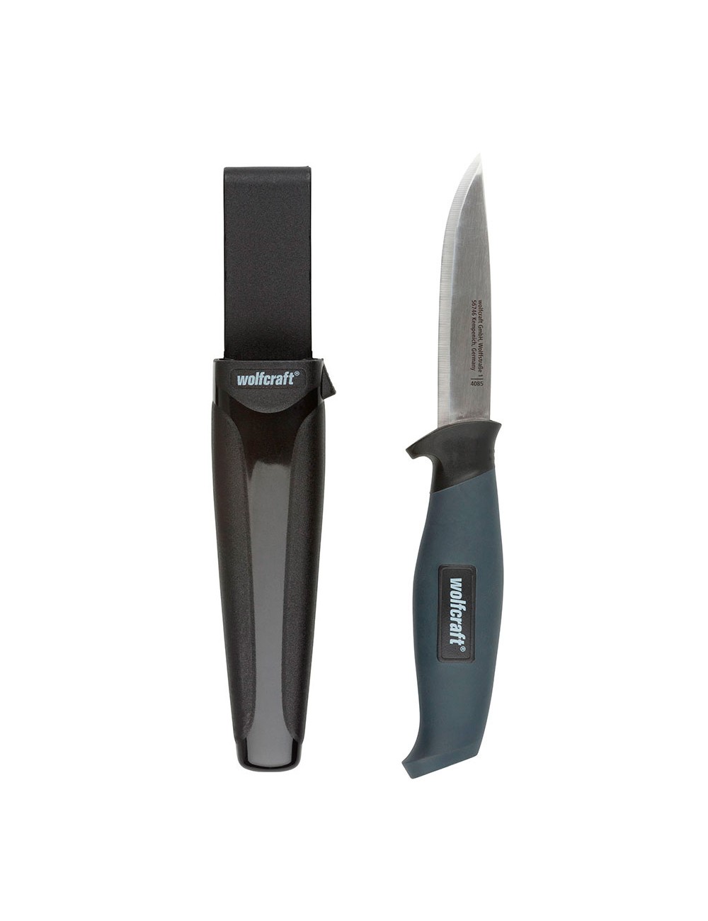 Cuchillo de exterior con estuche 4085000 wolfcraft