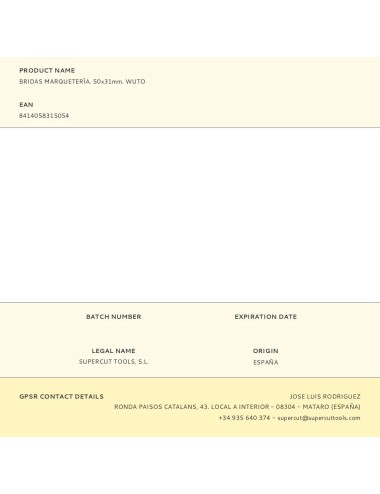 Bridas marquetería 50 x 31 mm