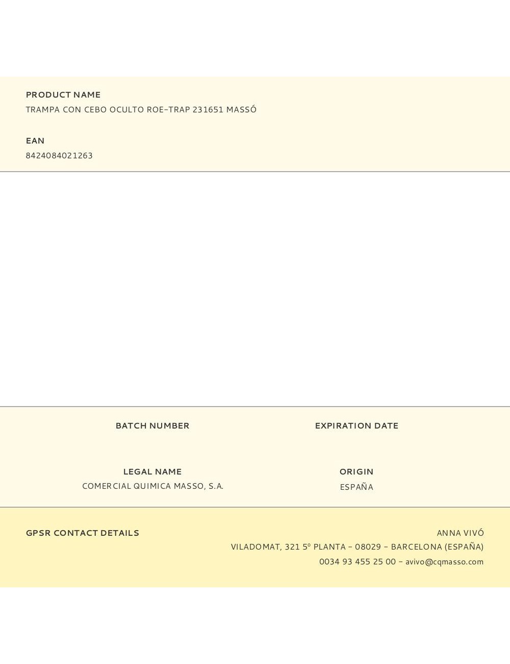 Trampa con cebo oculto roe-trap 231651 massó