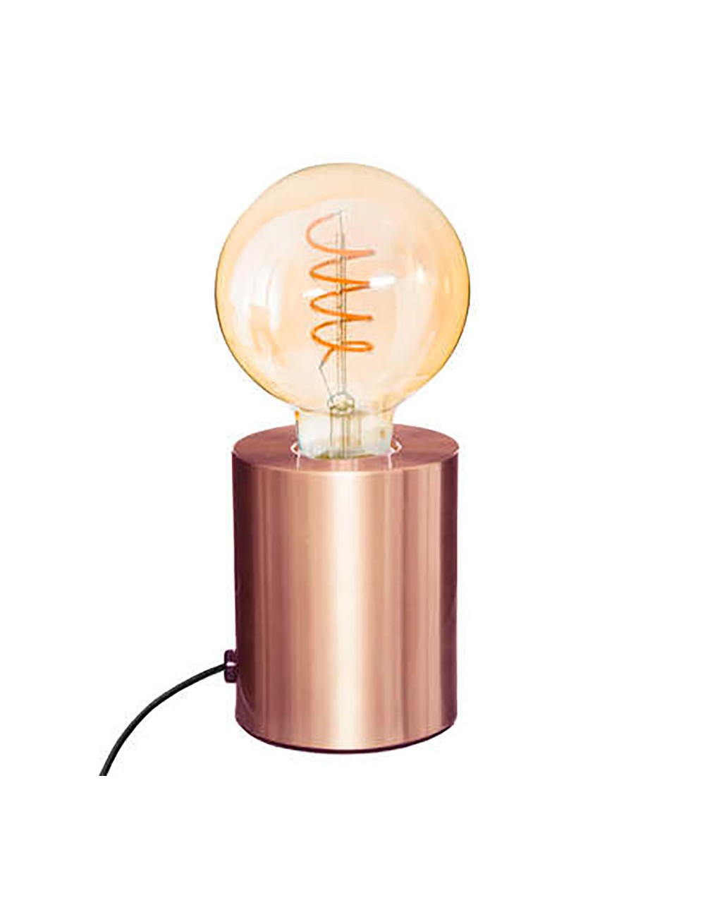 Lampara de mesa 10,5 x 9 cm e27 (bombilla no incluida), color cobre