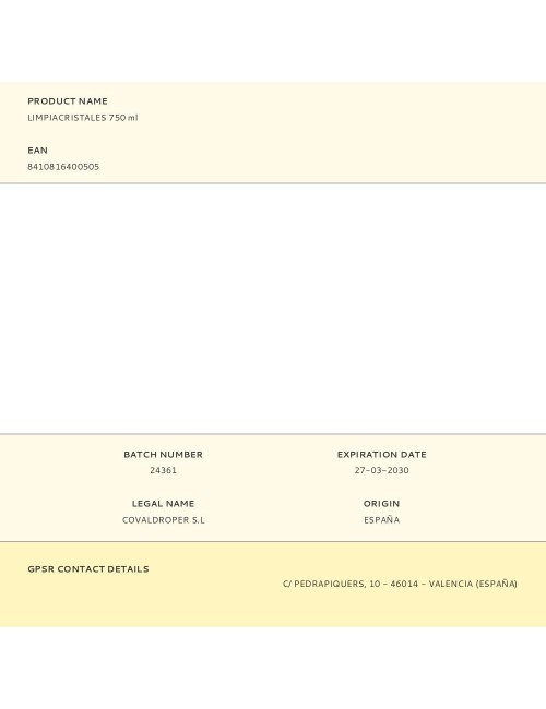Limpiacristales 750 ml