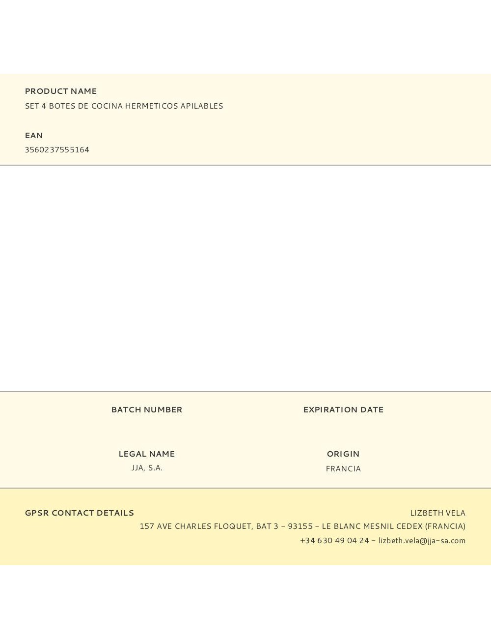 Botes de cocina herméticos apilables, 4 uds