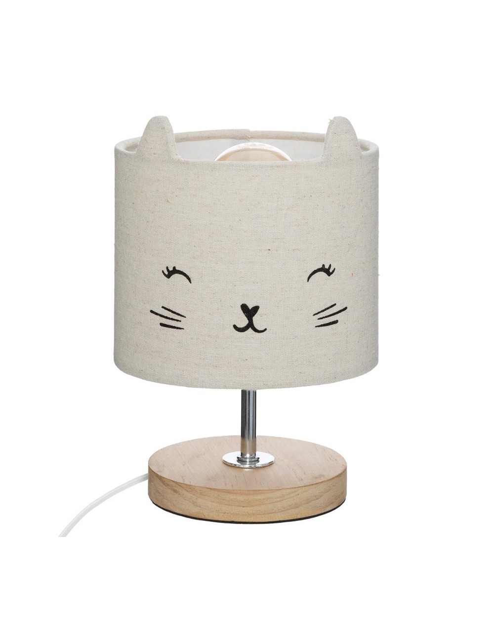 Lámpara de mesa infantil sobremesa 'cat' e14 (bombilla no incluida)