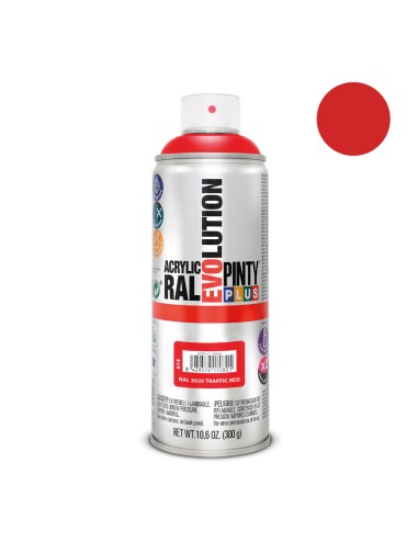Pintura acrílica spray evolution 520 cc ral 3020 traffic red 300 g
