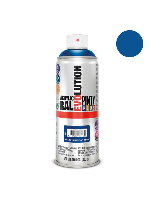 Pintura acrílica spray evolution 520 cc ral 5010 gentian blue 300 g
