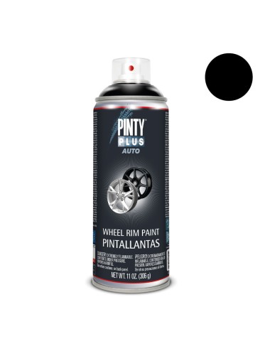 Pintura en spray auto 520 cc pinta llantas l104 negro