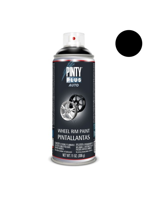 Pintura en spray auto 520 cc pinta llantas l104 negro