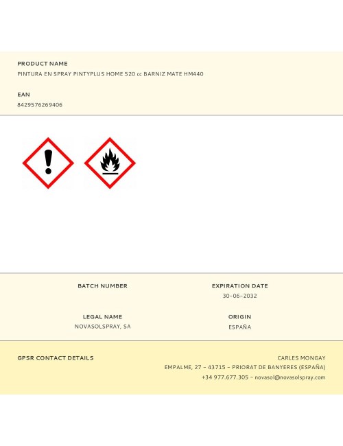 Spray barniz home 520 cc mate hm440