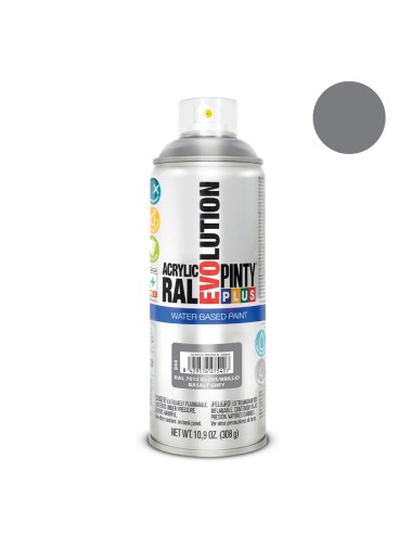 Pintura acrílica spray evolution water-based 520 cc ral 7012 gris basalto