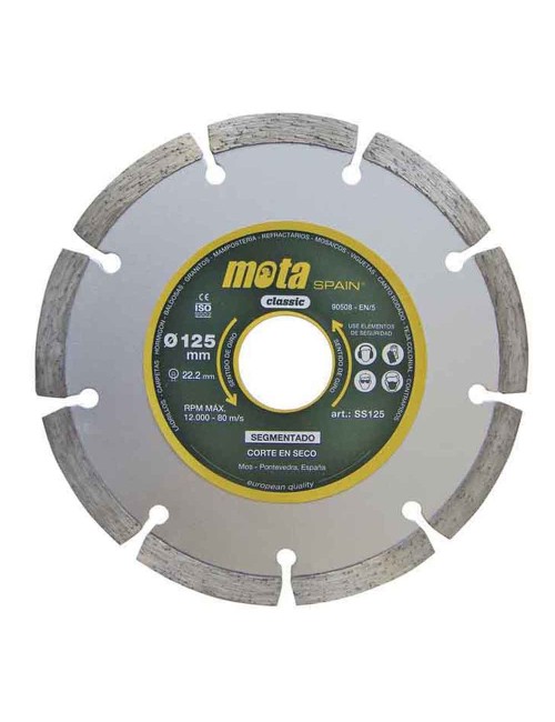 Disco diamantado segmentado laser ø125 mm