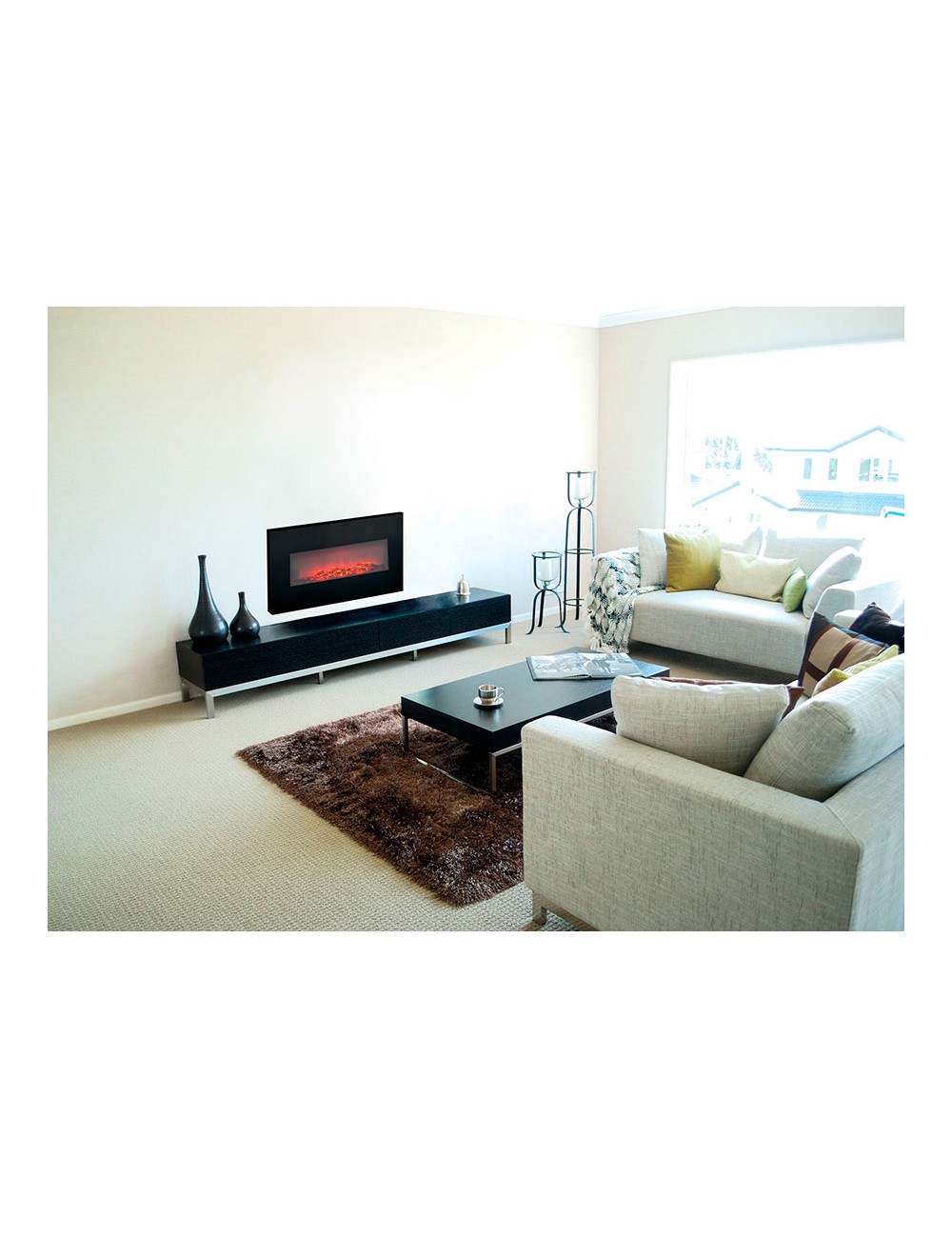 Estufa/chimenea de led modelo memphis 1800 w