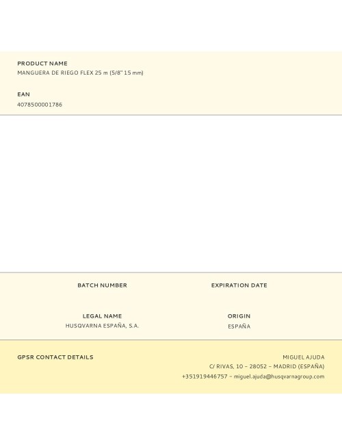 Manguera de riego flex 25 m (5/8" 15 mm)