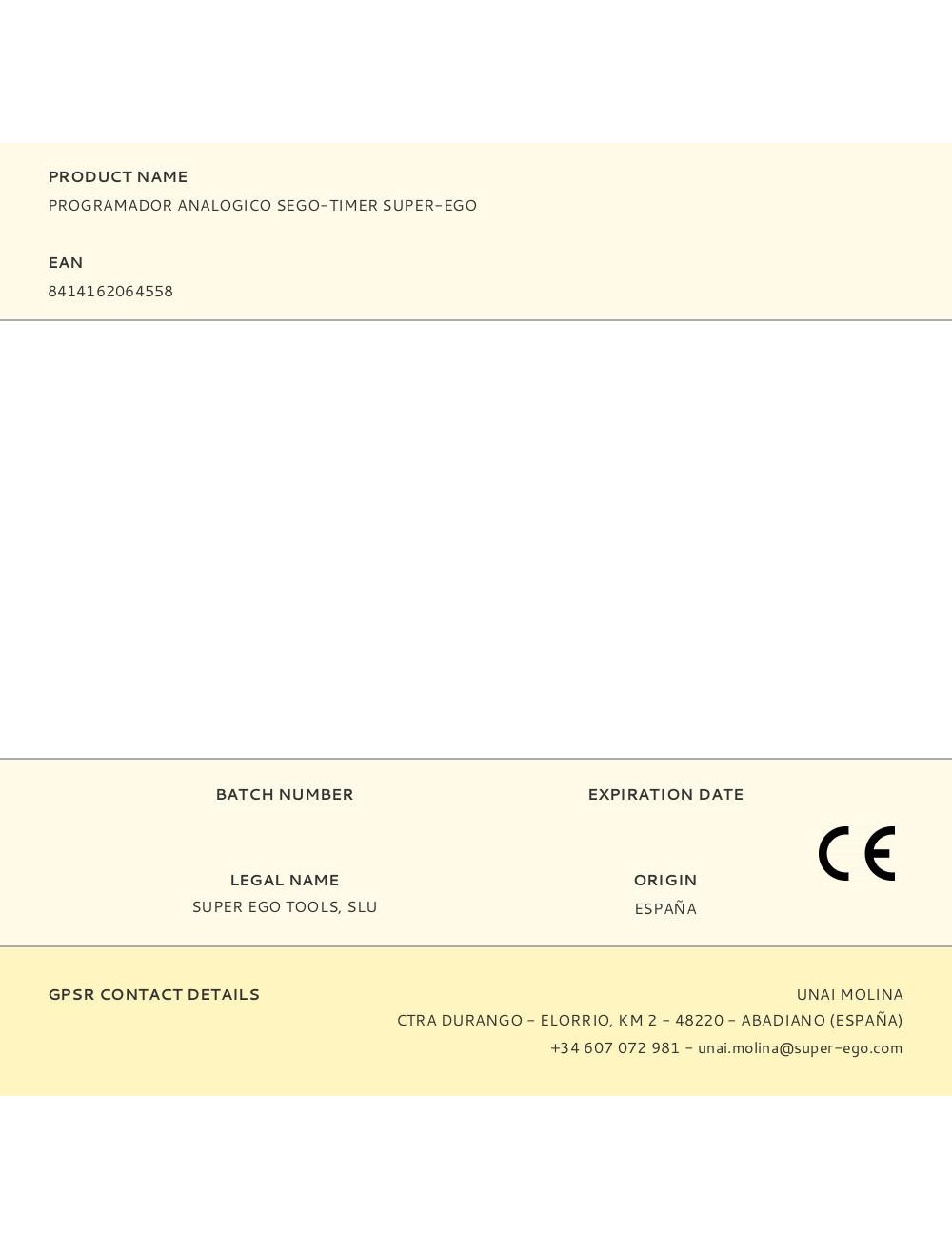 Programador analogico sego-timer super-ego