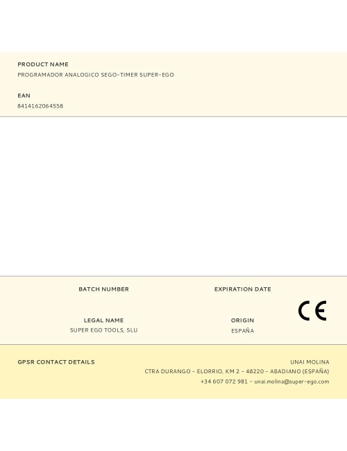 Programador analogico sego-timer super-ego