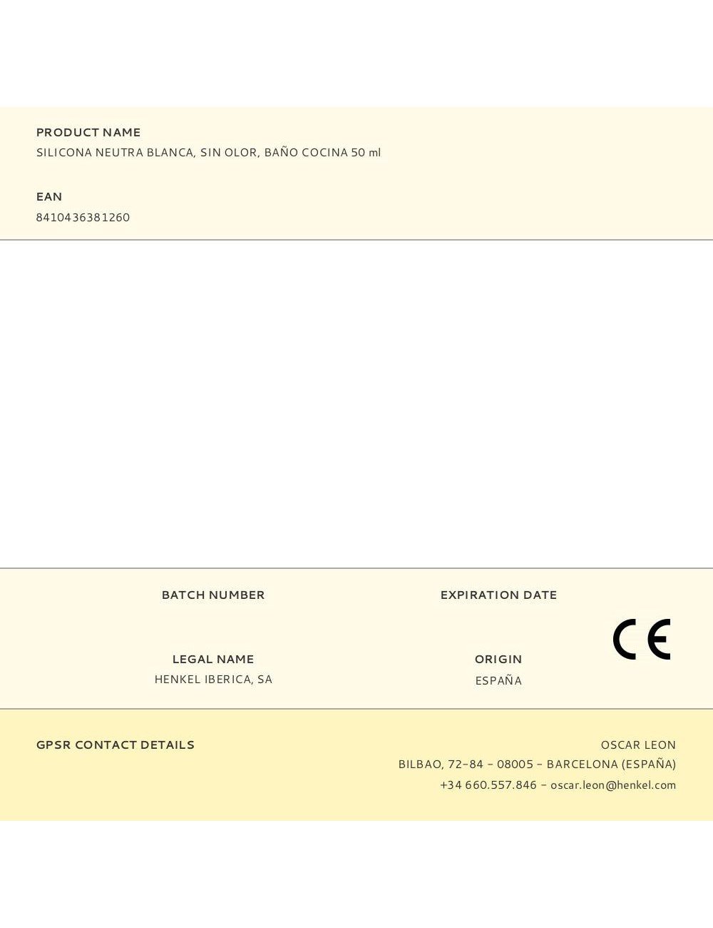 Silicona neutra baños y cocinas blanco 50 ml