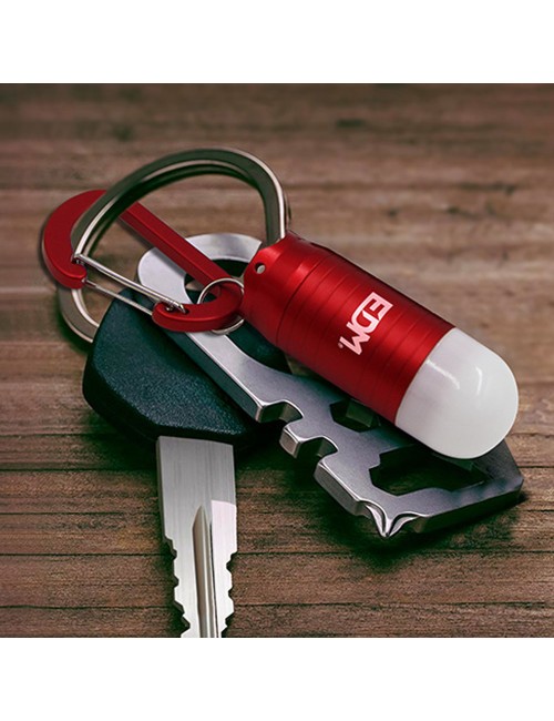 Linterna llavero con mosqueton. 3xlr44 (pilas incluidas) colores surtidos.