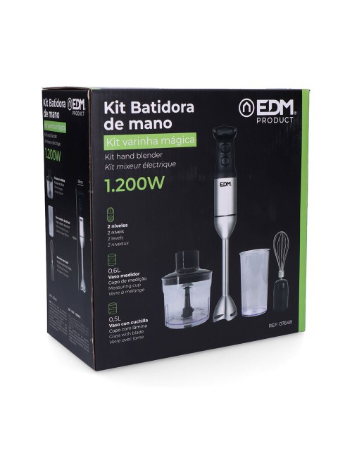 Batidora de mano 1200 w con accesorios