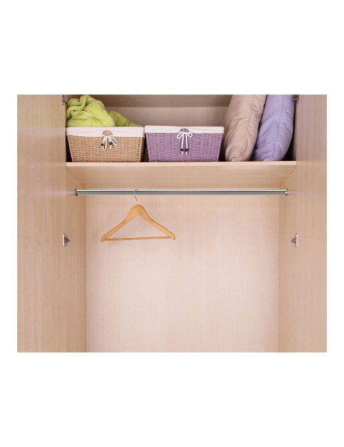 2 unid. soporte armario entre paredes ovalado cromado cintacor - storplanet