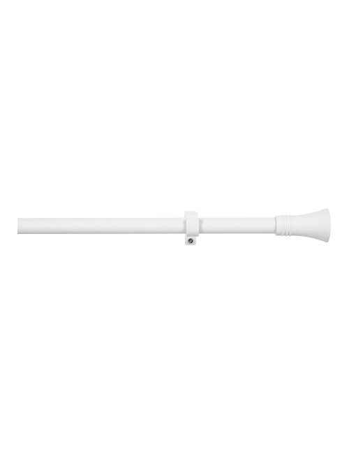 Kit barra cortina blanco cono extensible de 110 a 200 cm