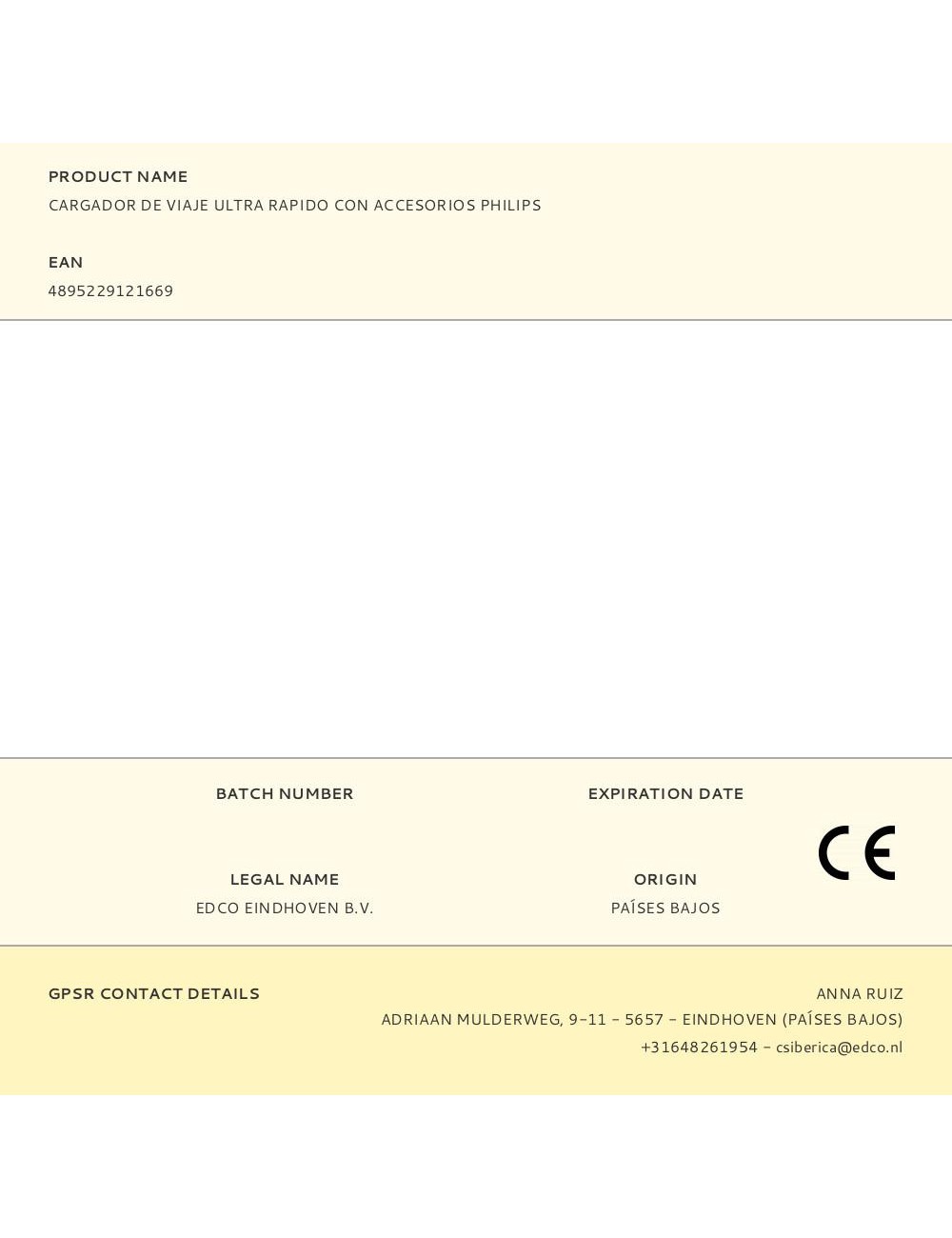 Cargador de viaje ultra rapido con accesorios philips