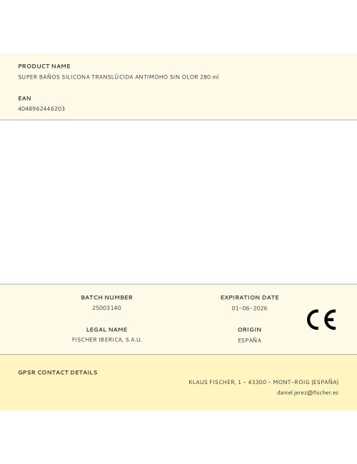 Silicona super baños sin moho translucida 280 ml