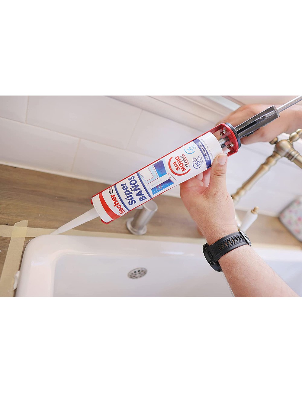 Silicona super baños sin moho blanca 280 ml