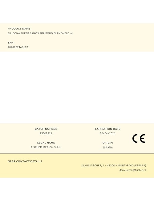 Silicona super baños sin moho blanca 280 ml