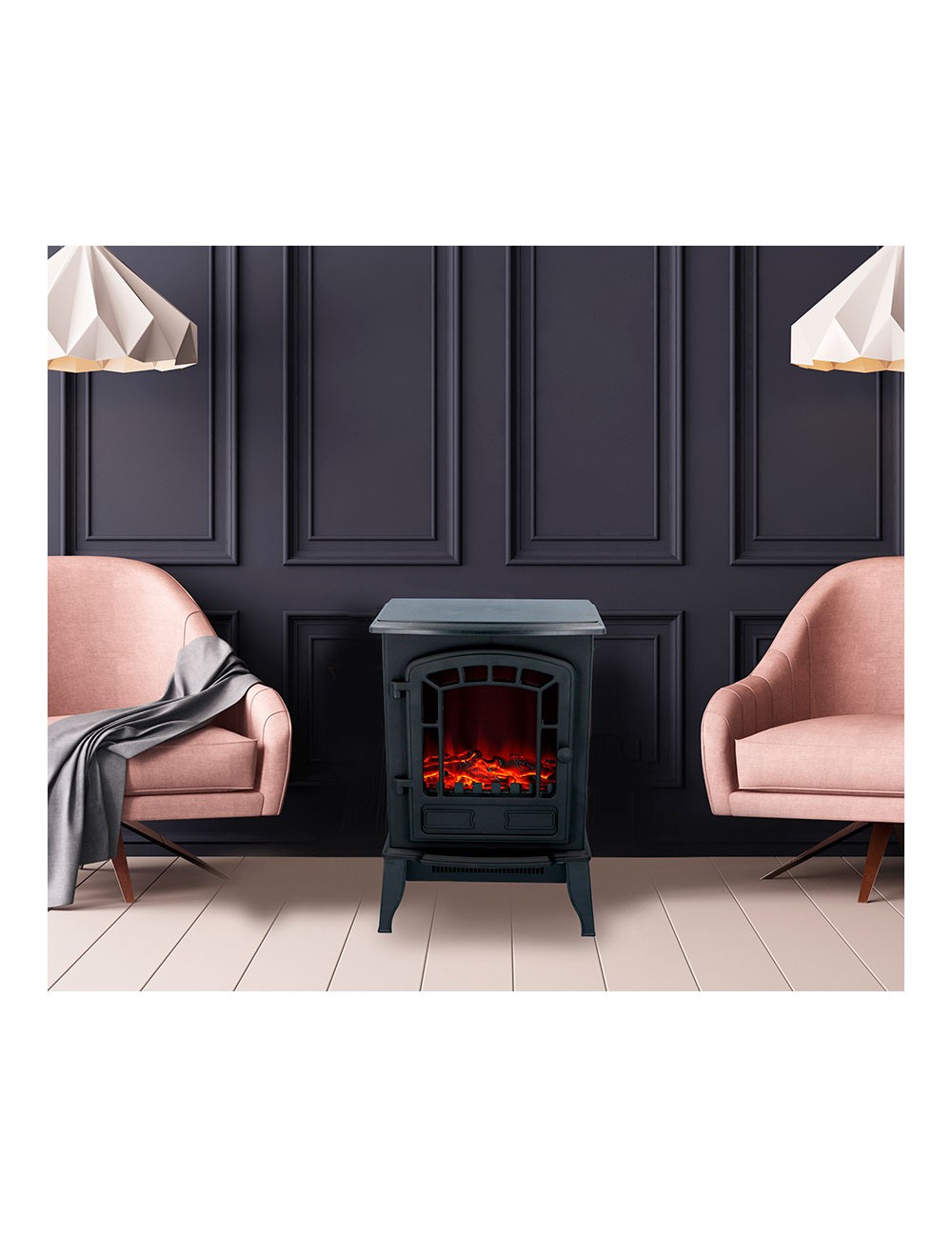 Estufa/chimenea de led modelo torino 2000 w