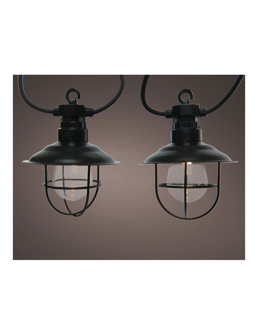 Guirnalda faroles exterior 9,5m 10 leds ip44 luz calida lumineo