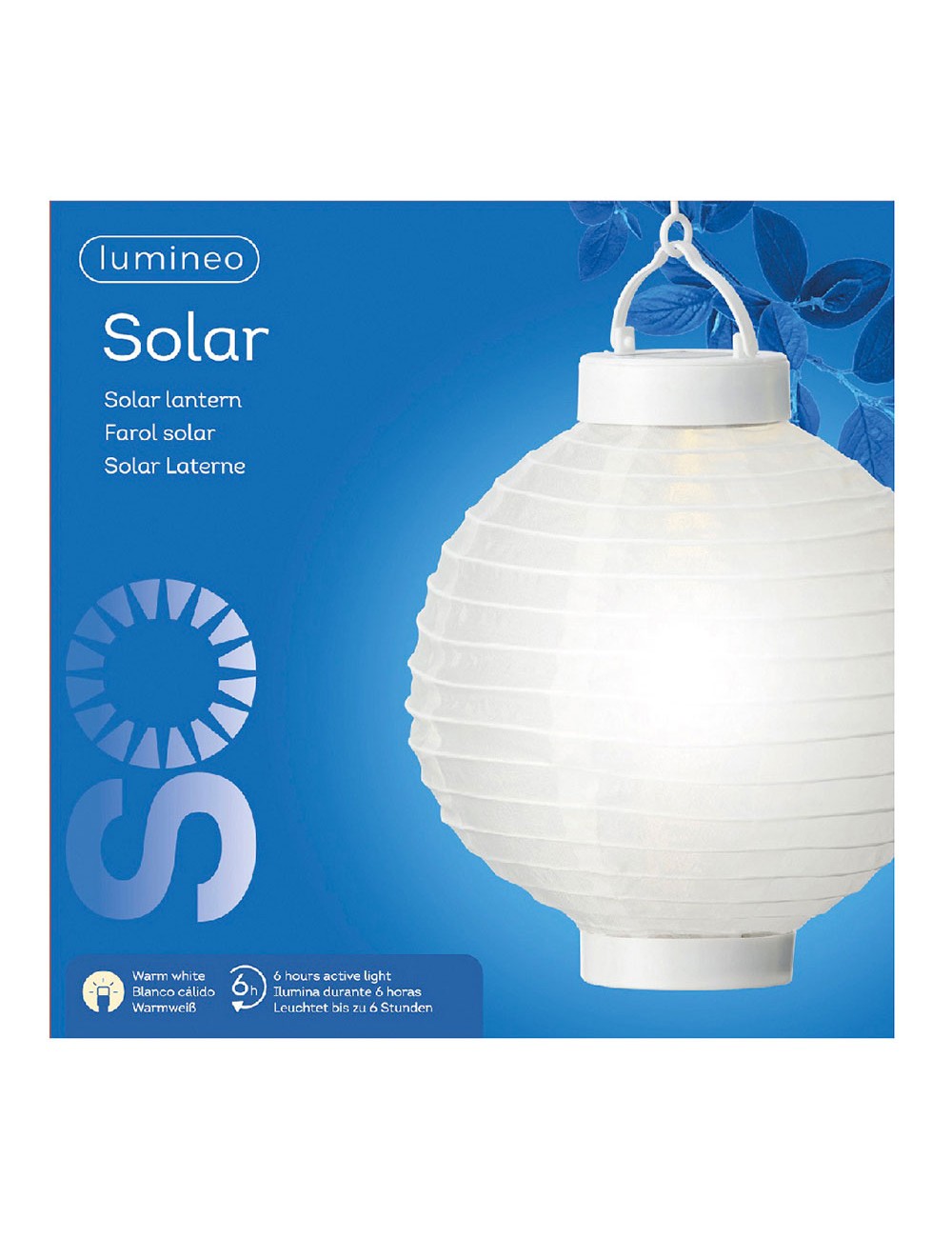 Farol solar blanca ø20 x 23 cm